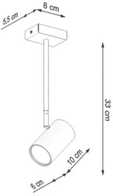 Lustră pe tijă NORANO 1xGU10/40W/230V neagră Sollux SL.1074