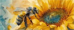 Tablou - Albină, acuarelă (120x50 cm)
