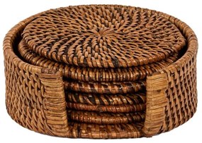 Coasters maro 6 buc. din ratan – Tiseco Home Studio