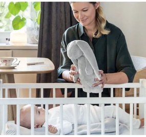 Moonie - Iepuraș somnoros cu melodie și lumină, argintiu