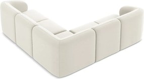 Colțar bej cu tapițerie din catifea Lani – Makamii