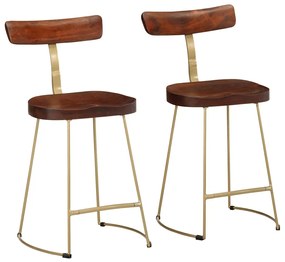 vidaXL Scaune de bar 2 buc 49x43x79 cm lemn masiv de mango