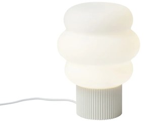 Lampă de masă Japandi bej cu sticlă opal 18cm - Miele