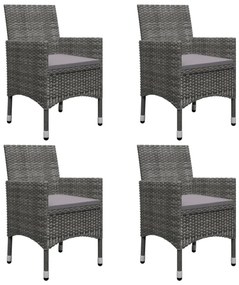 3068736 vidaXL Set mobilier de grădină, 5 piese, gri