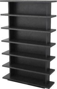 Biblioteca moderna design LUX Malibu furnir gri carbune