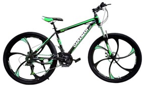 Bicicleta Caraiman, roti 26 inch, cadru otel, frane pe disc, verde, BC88
