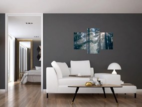 Tablou cu copaci și soarele translucind (90x60 cm)