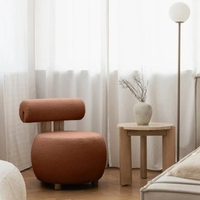 Fotoliu design maro HANNA, stejar