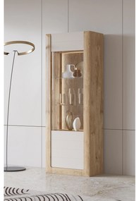 Vitrină Kassie Typ 05 (Cașmir + Stejar auriu harbor) (cu iluminat). 1108351