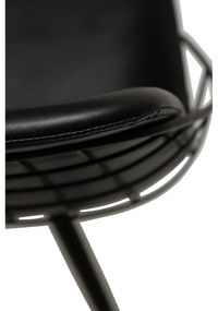 Scaun cu husă din piele artificială DAN-FORM Denmark Sway, negru