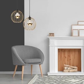 Lustră pe cablu ZOYA 1xE27/60W/230V aurie