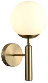 Aplica de perete aurie cu abajur alb Divina 5351 RX