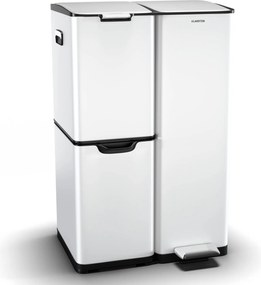 Klarstein Coș de gunoi Tiyo 3 în 1 60 l, 30 l + 17 l + 13 l, sortare deșeuri, închidere silențioasă, capac din oțel inoxidabil