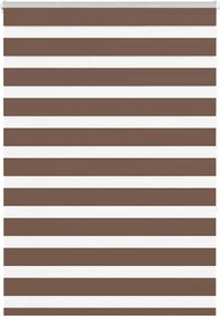 vidaXL Jaluzea tip zebra maro lățime țesătură 105,9 cm poliester