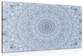 Tablou Mandala decorativă detaliată în culoarea albastră