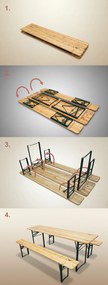 Set de bere din lemn – 180 cm, 50cm