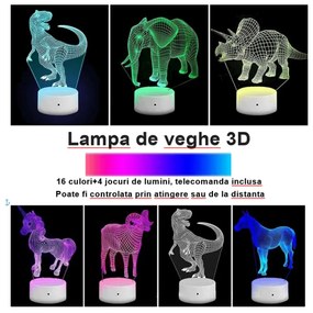 Lampa 3D LED - icoana Maica Domnului -alba