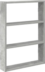 vidaXL Raft de perete, gri beton, 43x9x60 cm, lemn prelucrat