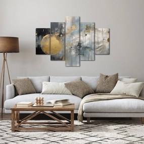 Tablou - Abstracție cu minge de aur (150x105 cm)