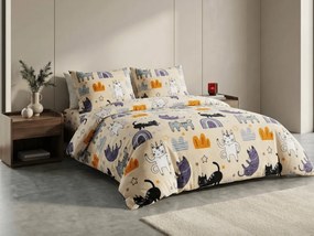 Lenjerie cocolino PURRSLEEP bej Dimensiune lenjerie de pat: 2 buc 70 x 90 cm | 200 x 220 cm