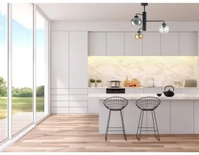 Lustră pe tijă FLEX 3xE27/60W/230V negru/negru fumuriu/bej fumuriu/transparent