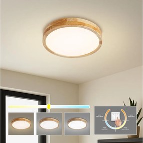 Brilagi - Plafonieră LED WOODLINE LED/24W/230V 3000/4000/6000K stejar Ø 30 cm