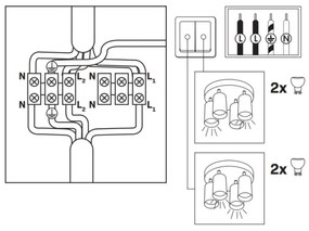 Spot de baie LED RGBW reglabil TURYN 4xGU10/6,5W/230V IP44 negru