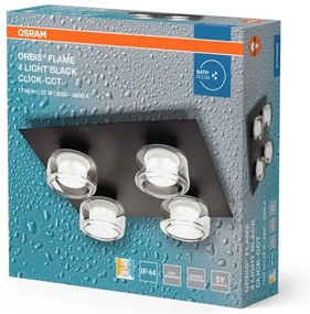 Osram -LED Plafonieră de baie ORBIS FLAME 4xLED/5,5W/230V IP44 neagră