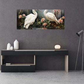 Tablou - Macarale albe (120x50 cm)