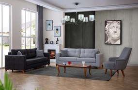 Set canapea extensibila de 210cm si fotoliu alya