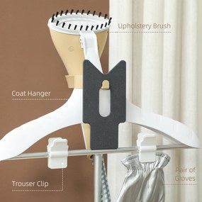 HOMCOM Aparat de Călcat Vertical cu Rezervor de Apă de 1,8l și Înălțime Reglabilă, 32x32x32 cm, Auriu | Aosom Romania