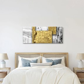 Tablou - Pătrate de aur N⁰1 (120x50 cm)