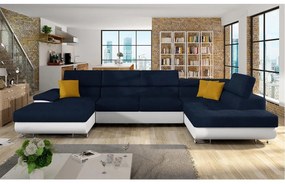 Colțar în formă de U Alphard Bis (D) (piele ecologică soft 017 + uttario velvet 2967 + uttario velvet 2959). 1051184