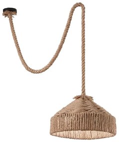 Lustră pe cablu Ideal Lux CANAPA 1xE27/15W/230V d. 41 cm maro