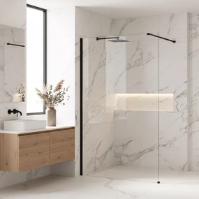 Paravan de dus Rea Flexi Transparent / Black 140