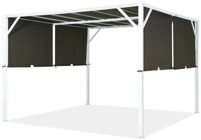 Pergolă terasă metalică Santorini 3 x 3 m alb-maro Garden Point