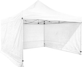 Cort pliabil 4×4 m – hexagonal din aluminiu, Alb