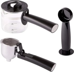 La mâna a doua: Espressor manual First Austria FA-5475-2, 800W, Rezervor 0.250L, Vas de sticla, Pauza, Inox/Negru