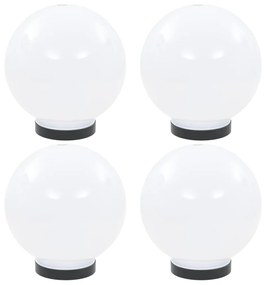 Lampi glob cu LED, 4 buc., 20 cm, PMMA, sferic 4, 20 cm, 1