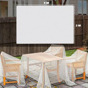 Outsunny Prelată impermeabilă 3 x 5 m, PE robust 140 g/m², rezistentă la rupere | Aosom Romania