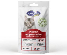 Bon Appetit Cat - 4 Pipete Antiparazitare