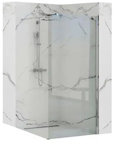 Paravan de dus tip Walk-in Rea Aero 80x195 cm profil crom