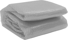 vidaXL Folie solară plutitoare de piscină, gri, 381 cm, PE