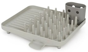 Scurgător de vase gri deschis din plastic 33,5x31,5 cm Duo – Joseph Joseph