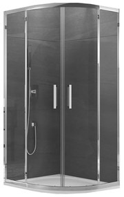 Cabina dus semirotunda crom 90x90 cm, Sanswiss, Ocelia