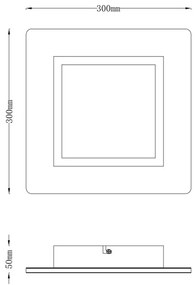 Plafonieră LED CLAY LED/23W/230V Globo 41767Q