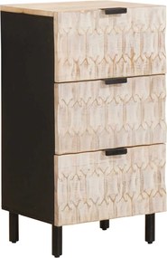 vidaXL Bufet Finisaj Alb Spălat 40 x 33 x 75 cm Lemn de mango solid