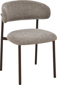 Scaun de dining tapitat ROCKET, nuc/cappuccino