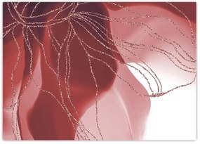 Tablou - Floare abstractă roșie N⁰1 (70x50 cm)
