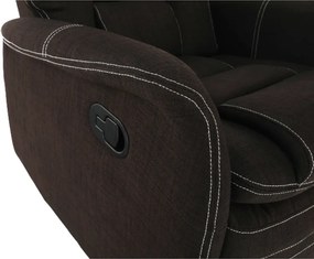 Fotoliu pentru relaxare, material textil ciocolatiu, KOMFY